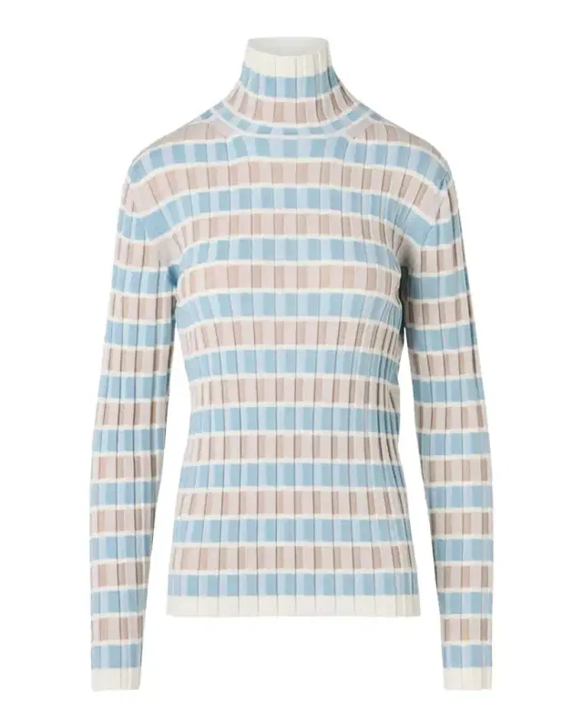 Akris punto Intarsia Check Wool Sweater