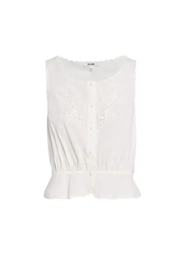 RE/DONE Jerry Eyelet Embroidered Tank Blouse