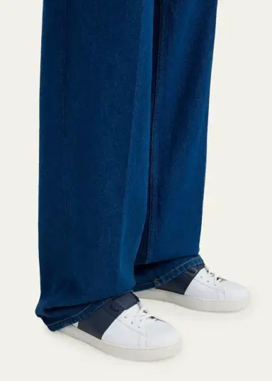 Valentino Garavani Men's Open Calfskin Sneakers | Thumbnail 2 Valentino Garavani Men's Open Calfskin Sneakers | Thumbnail 2