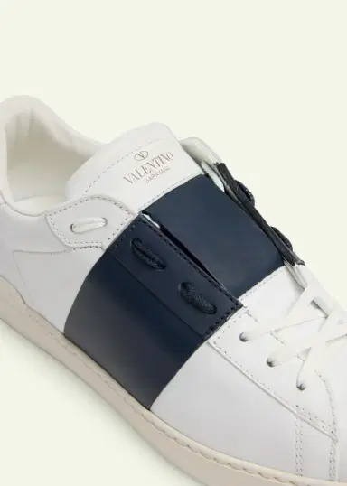Valentino Garavani Men's Open Calfskin Sneakers | Thumbnail 5 Valentino Garavani Men's Open Calfskin Sneakers | Thumbnail 5