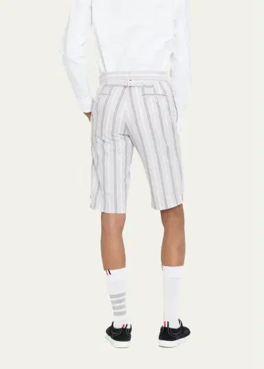 Thom Browne Striped CottonShorts | Thumbnail 3 Thom Browne Striped CottonShorts | Thumbnail 3