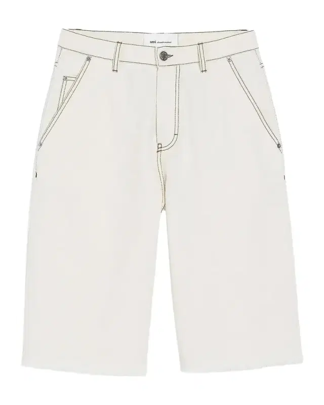 AMI PARIS Wide-Leg Denim Shorts