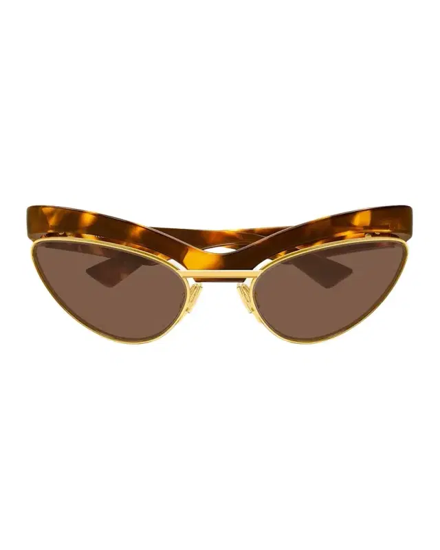 Bottega Veneta Tortoiseshell Cat Eye Sunglasses