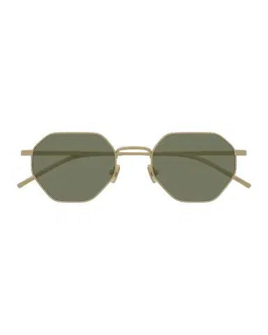 Bottega Veneta Men's Intrecciato Geometric Titanium Sunglasses | Thumbnail 1