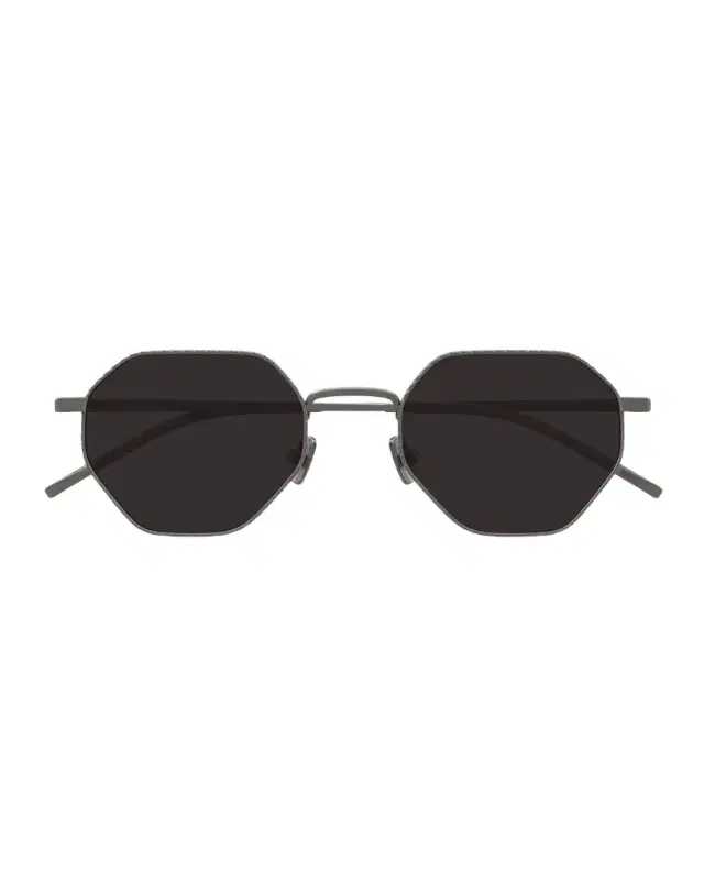 Men's Intrecciato Geometric Titanium Sunglasses