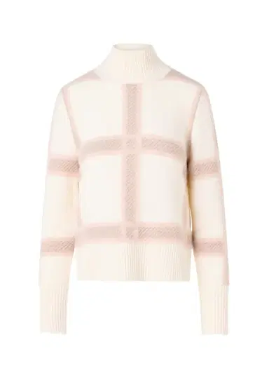 Akris punto Intarsia Plaid Wool-Cashmere Sweater | Thumbnail 1