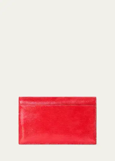 Akris Anouk Lizard-Print Clutch Bag w/ Chain | Thumbnail 3