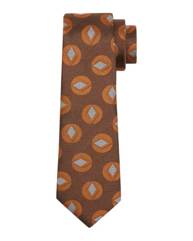 Giorgio Armani Men's Retro Circle Silk Tie