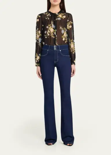 Veronica Beard Beverly Mid-Rise Flare Jeans | Thumbnail 2 Veronica Beard Beverly Mid-Rise Flare Jeans | Thumbnail 2
