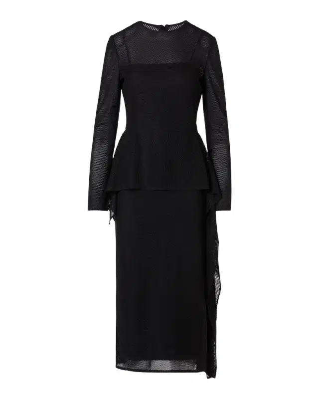 Akris Semi-Sheer Technical Mesh Midi Dress