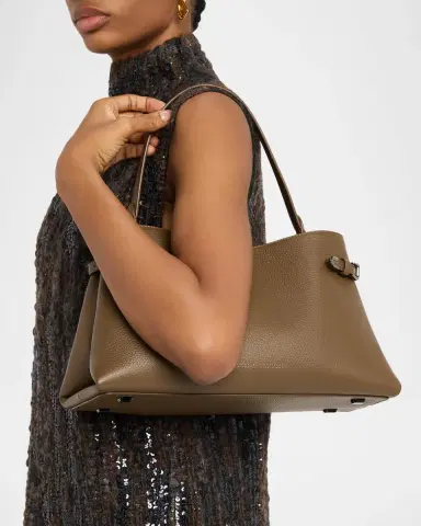 Brunello Cucinelli Grain Leather Shoulder Bag | Thumbnail 2 Brunello Cucinelli Grain Leather Shoulder Bag | Thumbnail 2