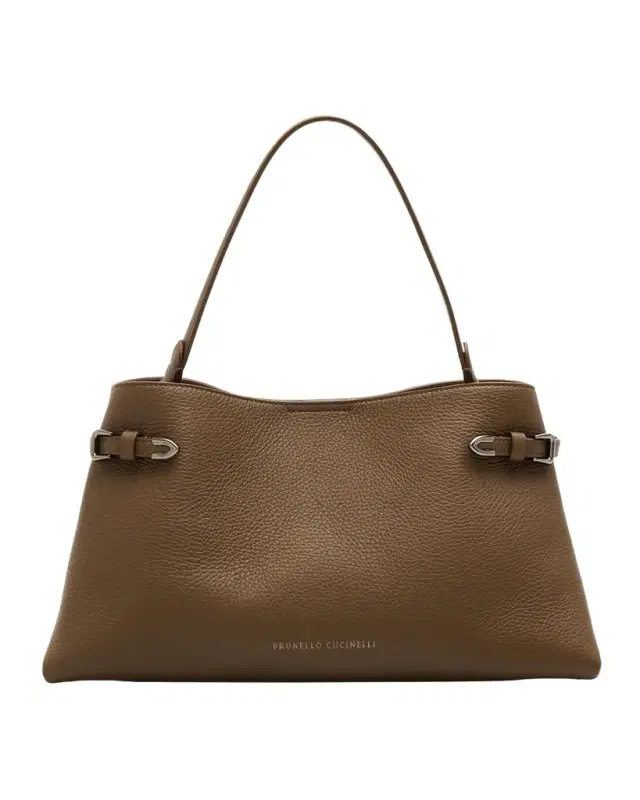 Brunello Cucinelli Grain Leather Shoulder Bag