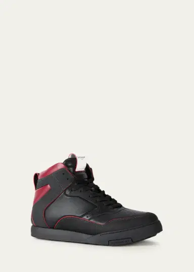 Givenchy Men's Leather High-Top Sneakers | Thumbnail 2 Givenchy Men's Leather High-Top Sneakers | Thumbnail 2