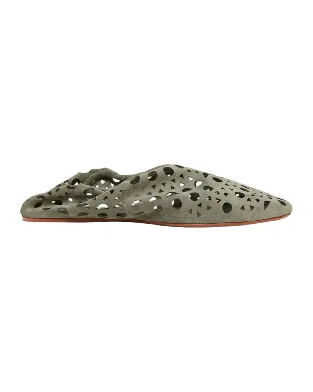 ALAÏA Neo Vienne Suede Slippers