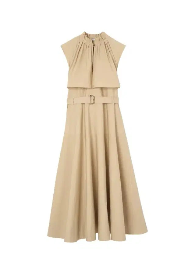 Burberry Jessica Sleeveless Belted Cotton Poplin Midi Dress
