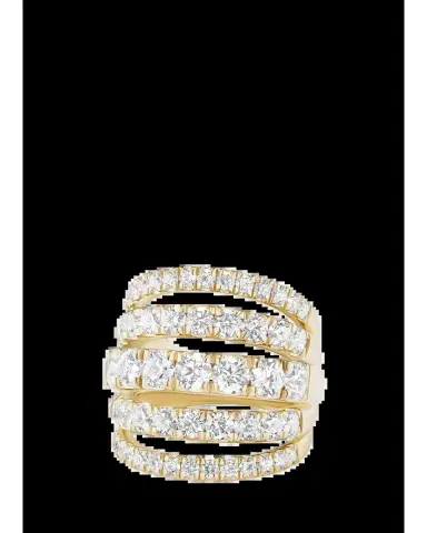 Melissa Kaye Clara Five-Row Diamond Ring | Thumbnail 2