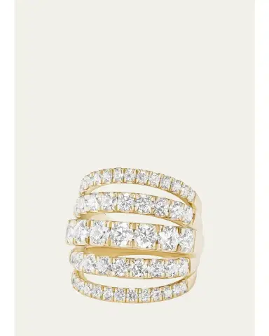 Melissa Kaye Clara Five-Row Diamond Ring | Thumbnail 1