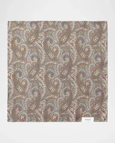 Eton Men's Double-Face Printed Silk Pocket Square | Thumbnail 3