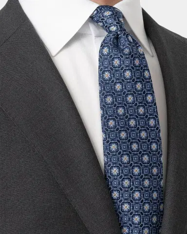 Eton Men's Medallion Silk Tie | Thumbnail 2