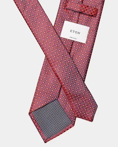 Eton Men's Micro-Geometric Silk Tie | Thumbnail 3