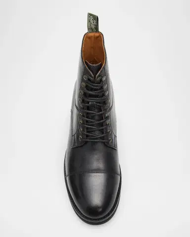 Ralph Lauren Purple Label Men's Bryson Leather Cap-Toe Boots | Thumbnail 4 Ralph Lauren Purple Label Men's Bryson Leather Cap-Toe Boots | Thumbnail 4