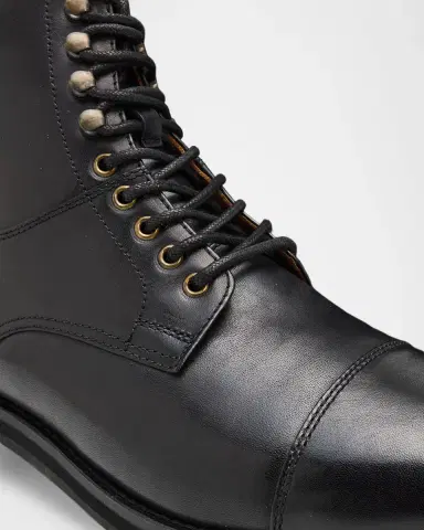 Ralph Lauren Purple Label Men's Bryson Leather Cap-Toe Boots | Thumbnail 5 Ralph Lauren Purple Label Men's Bryson Leather Cap-Toe Boots | Thumbnail 5