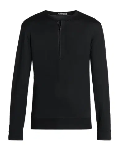 TOM FORD Boutique Men's Wool-Blend Henley Long-Sleeve T-Shirt | Thumbnail 1