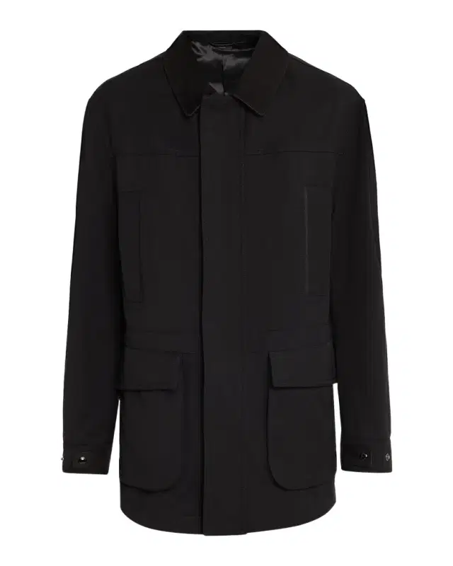 Tom Ford Men's Leather-Trim Canvas Field Jacket