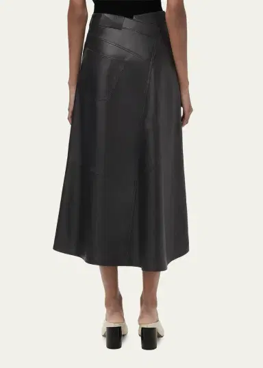 Loewe Asymmetric Leather Midi Skirt | Thumbnail 4