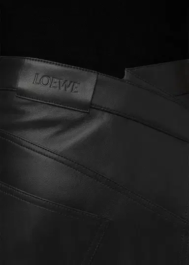 Loewe Asymmetric Leather Midi Skirt | Thumbnail 6