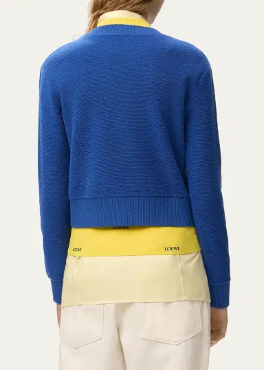 LOEWE Logo Embroidered Wool Crewneck Sweater | Thumbnail 3