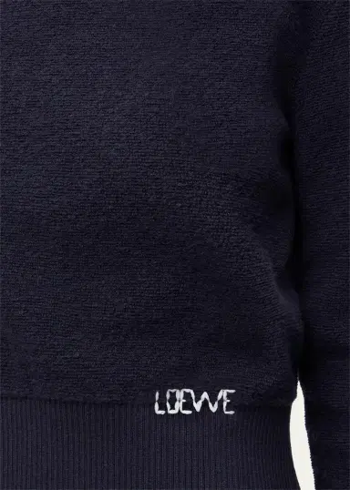LOEWE Logo Embroidered Wool Crewneck Sweater | Thumbnail 7