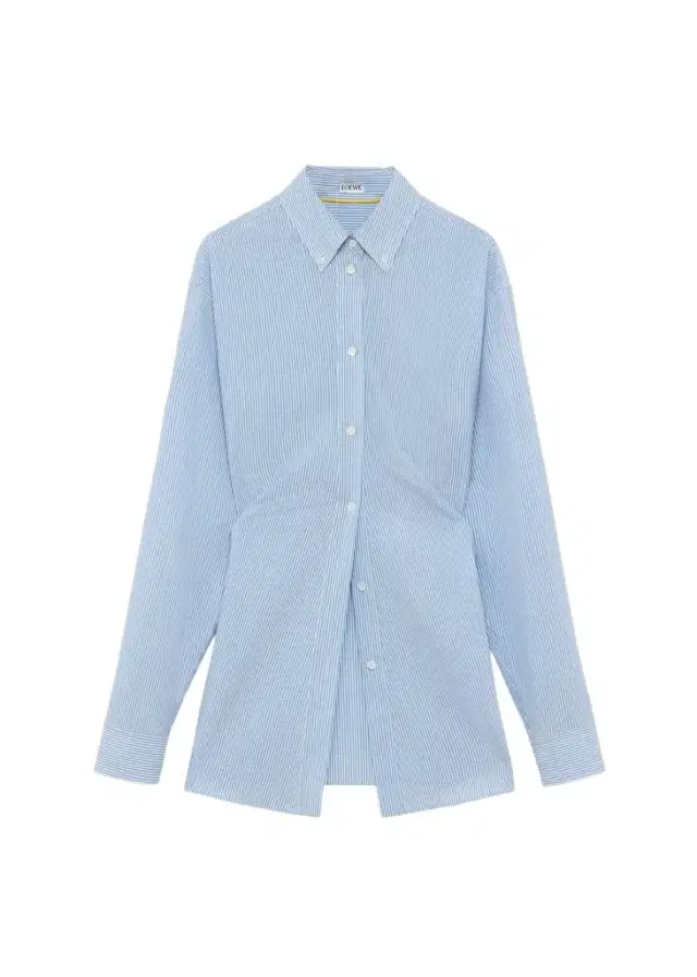 LOEWE Striped Draped Waist Button-Down Shirt