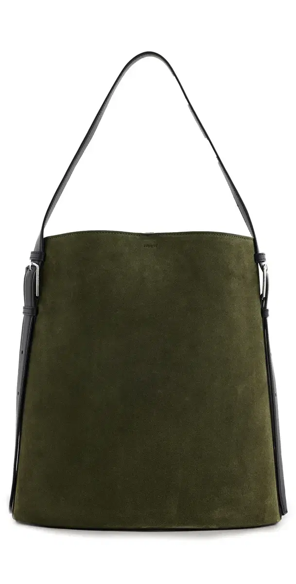 Coperni Suede Ergonomic Tote Green Khaki One Size