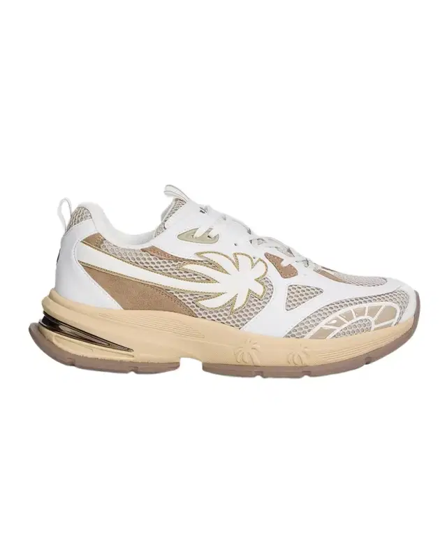 Palm Angels Men's Palm Leather and Mesh Runner Sneakers