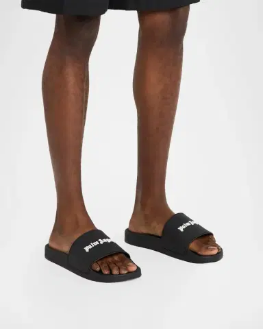 Palm Angels Men's Classic Logo Slide Sandals | Thumbnail 2