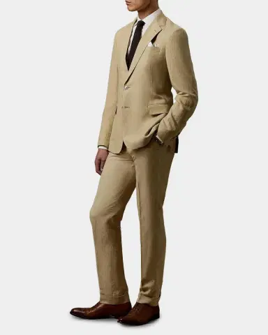 Ralph Lauren Purple Label Men's Hadley Hand-Tailored Silk-Linen Jacket | Thumbnail 2 Ralph Lauren Purple Label Men's Hadley Hand-Tailored Silk-Linen Jacket | Thumbnail 2