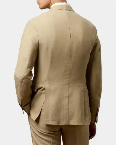 Ralph Lauren Purple Label Men's Hadley Hand-Tailored Silk-Linen Jacket | Thumbnail 3 Ralph Lauren Purple Label Men's Hadley Hand-Tailored Silk-Linen Jacket | Thumbnail 3