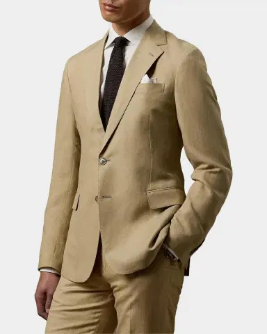 Ralph Lauren Purple Label Men's Hadley Hand-Tailored Silk-Linen Jacket | Thumbnail 4 Ralph Lauren Purple Label Men's Hadley Hand-Tailored Silk-Linen Jacket | Thumbnail 4