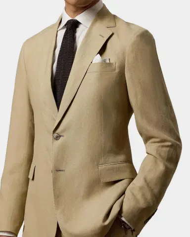 Ralph Lauren Purple Label Men's Hadley Hand-Tailored Silk-Linen Jacket | Thumbnail 5 Ralph Lauren Purple Label Men's Hadley Hand-Tailored Silk-Linen Jacket | Thumbnail 5