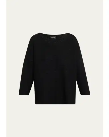 Eskandar Mulberry Silk Cropped Bateau | Thumbnail 2 Eskandar Mulberry Silk Cropped Bateau | Thumbnail 2