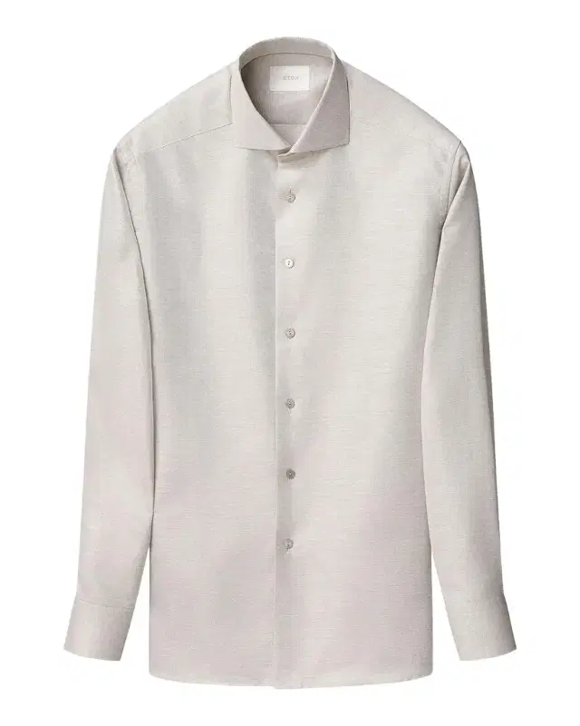 Eton Men's Contemporary Fit Textured Cotton-Linen Shirt