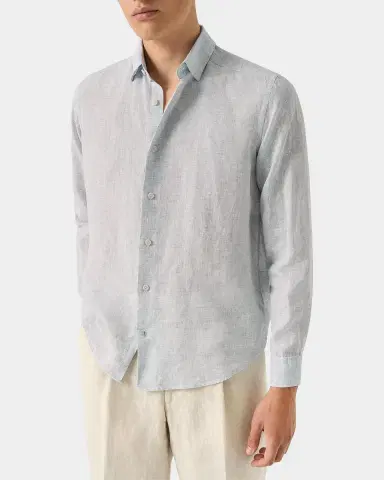Eton Men's Linen Long-Sleeve Shirt | Thumbnail 2