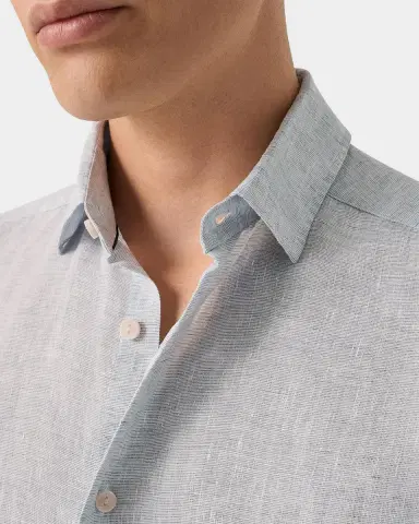 Eton Men's Linen Long-Sleeve Shirt | Thumbnail 4