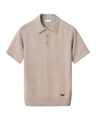 Eton Men's Linen-Cotton Fine Knit Polo Shirt | Thumbnail 1