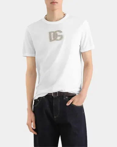 Dolce & Gabbana Logo-Appliqué Cotton T-Shirt | Thumbnail 4