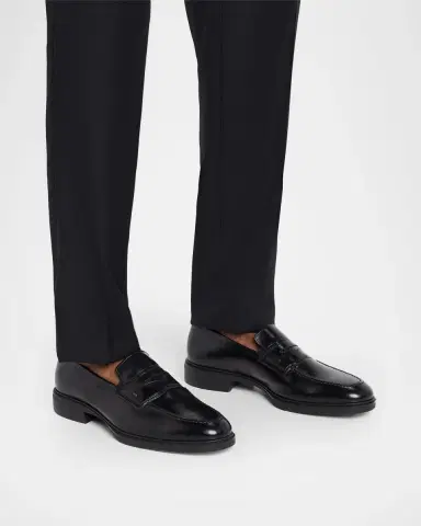 Santoni Men's Easy Leather Penny Loafers | Thumbnail 2