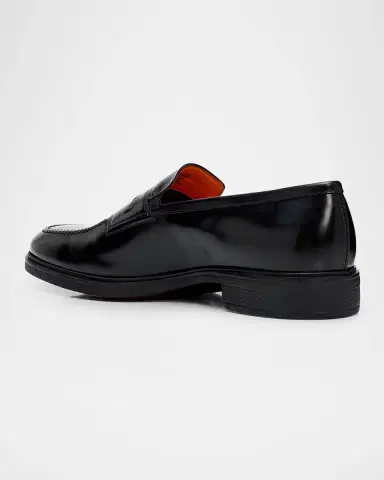 Santoni Men's Easy Leather Penny Loafers | Thumbnail 4