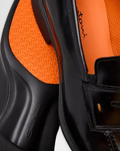 Santoni Men's Easy Leather Penny Loafers | Thumbnail 5