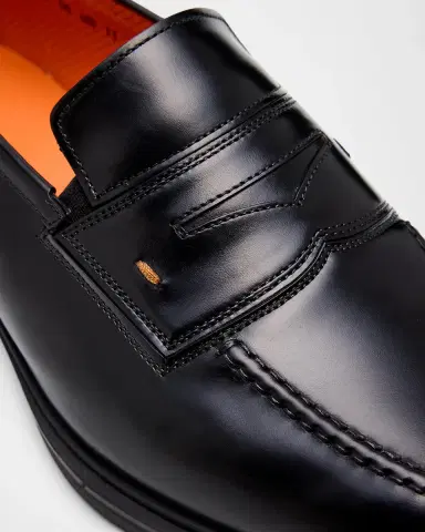 Santoni Men's Easy Leather Penny Loafers | Thumbnail 7